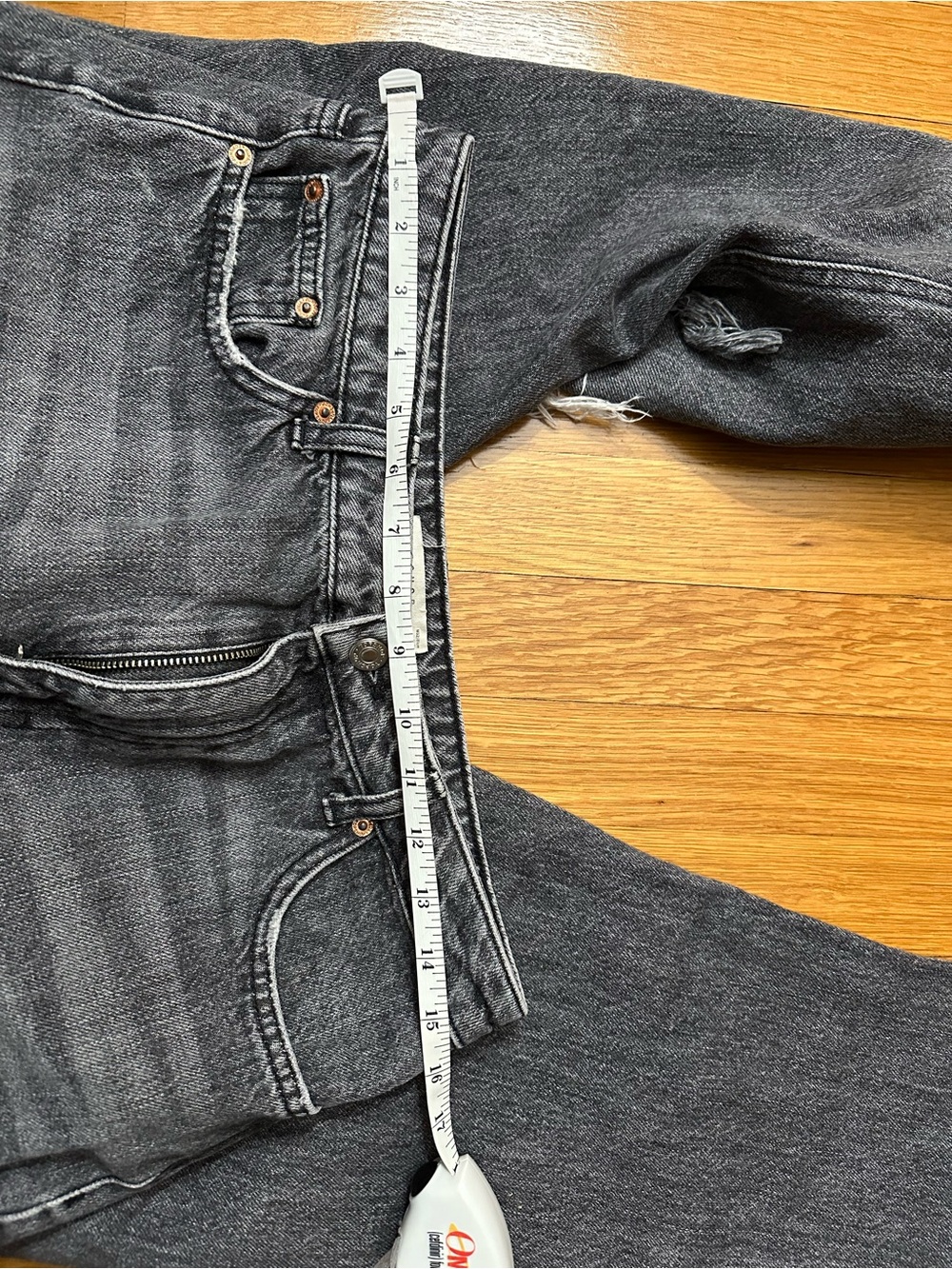 Topshop Women's Relaxed Distressed Black Denim Jeans Size 32 - Picture 4 of 6